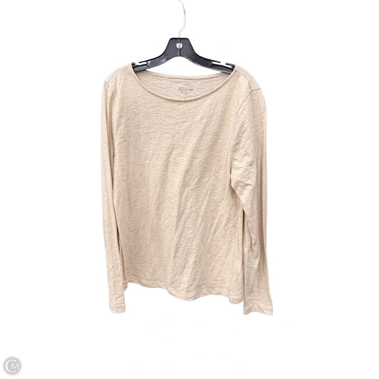 Top Long Sleeve Basic By J. Crew In Beige, Size: Xl