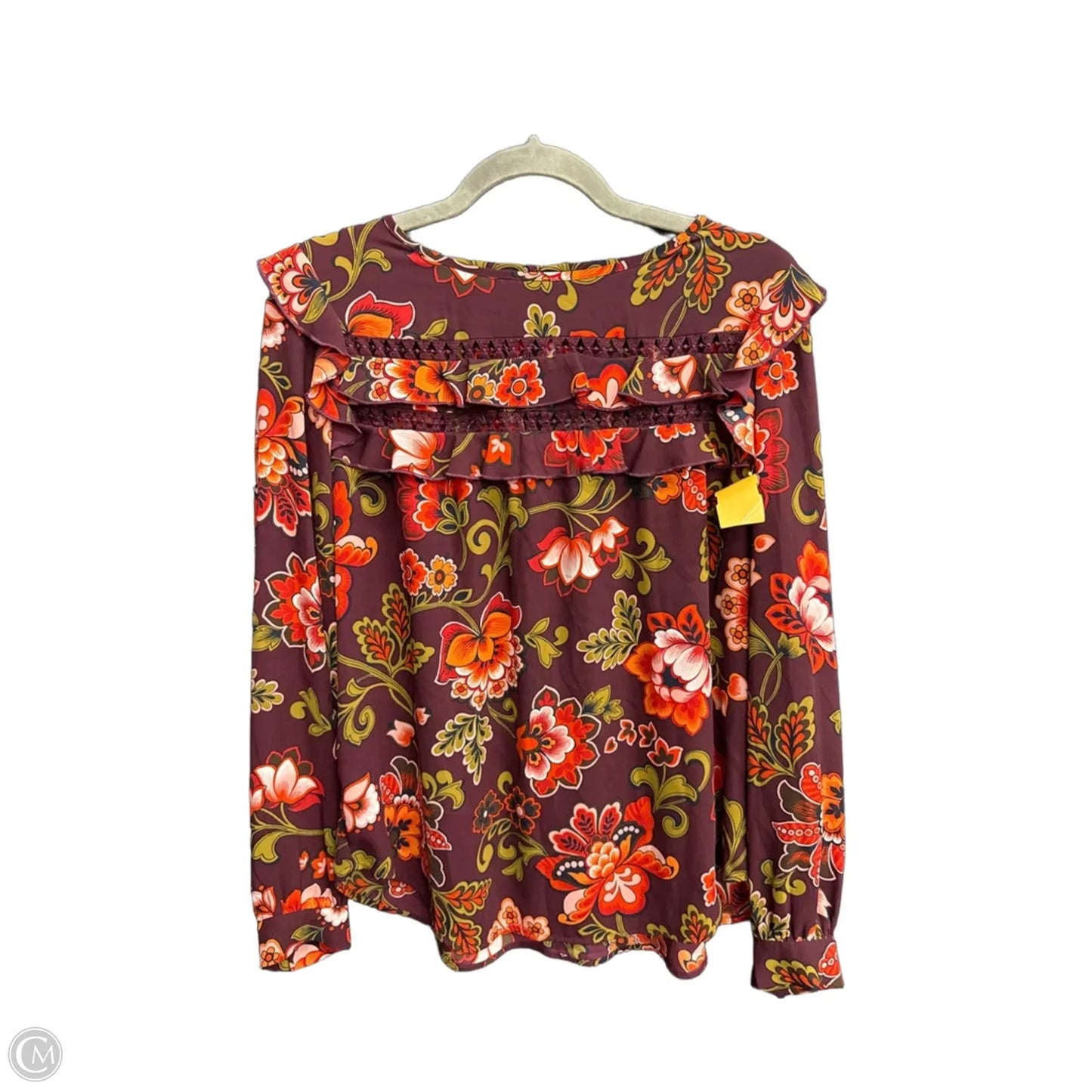 Top Long Sleeve By Loft In Floral Print, Size: S