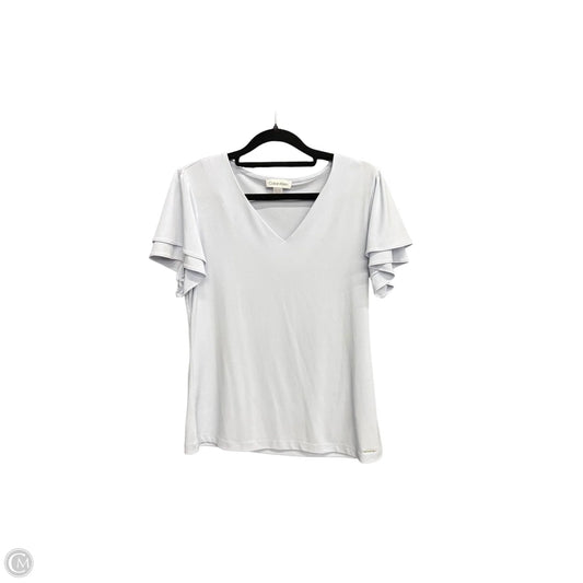 Top Short Sleeve By Calvin Klein In Blue, Size: S