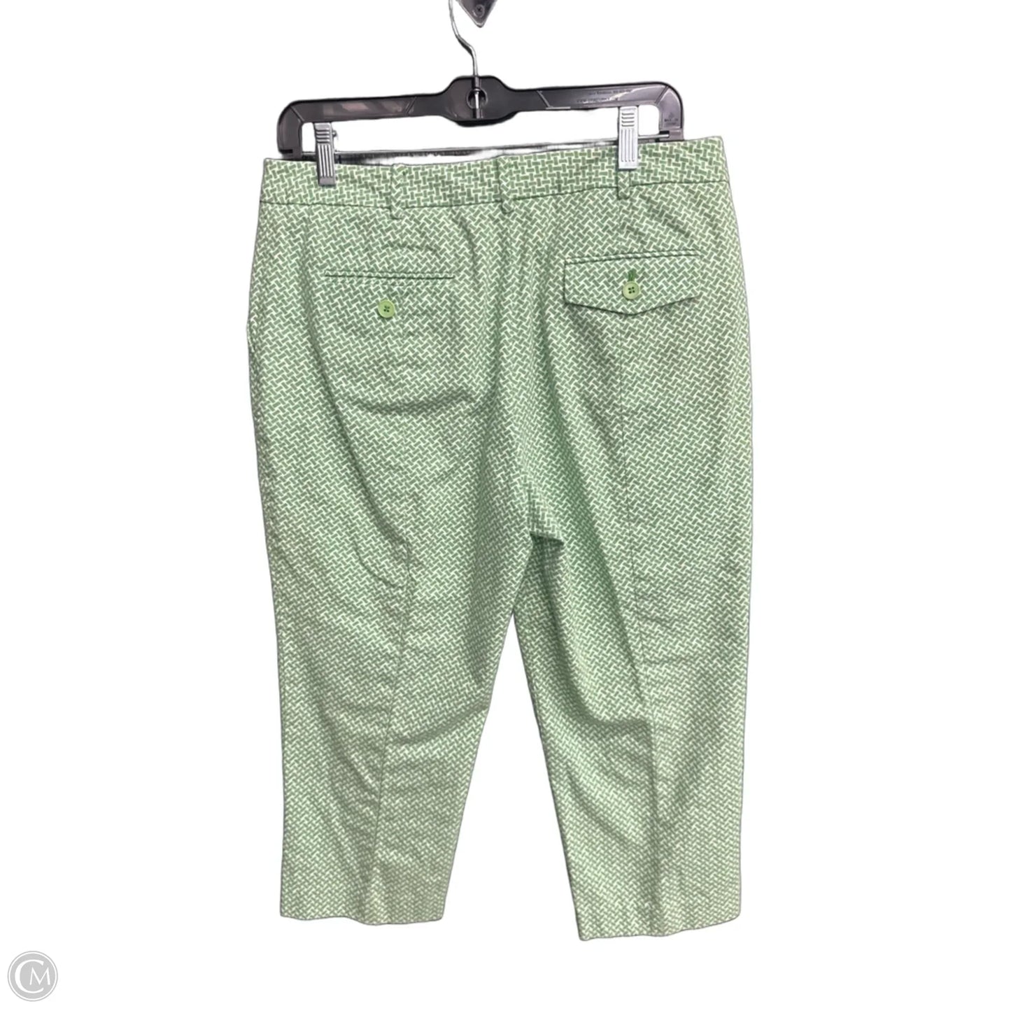 Pants Dress By Talbots In Green & White, Size: 8