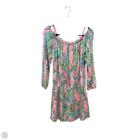 Romper Designer By Lilly Pulitzer In Floral Print, Size: M