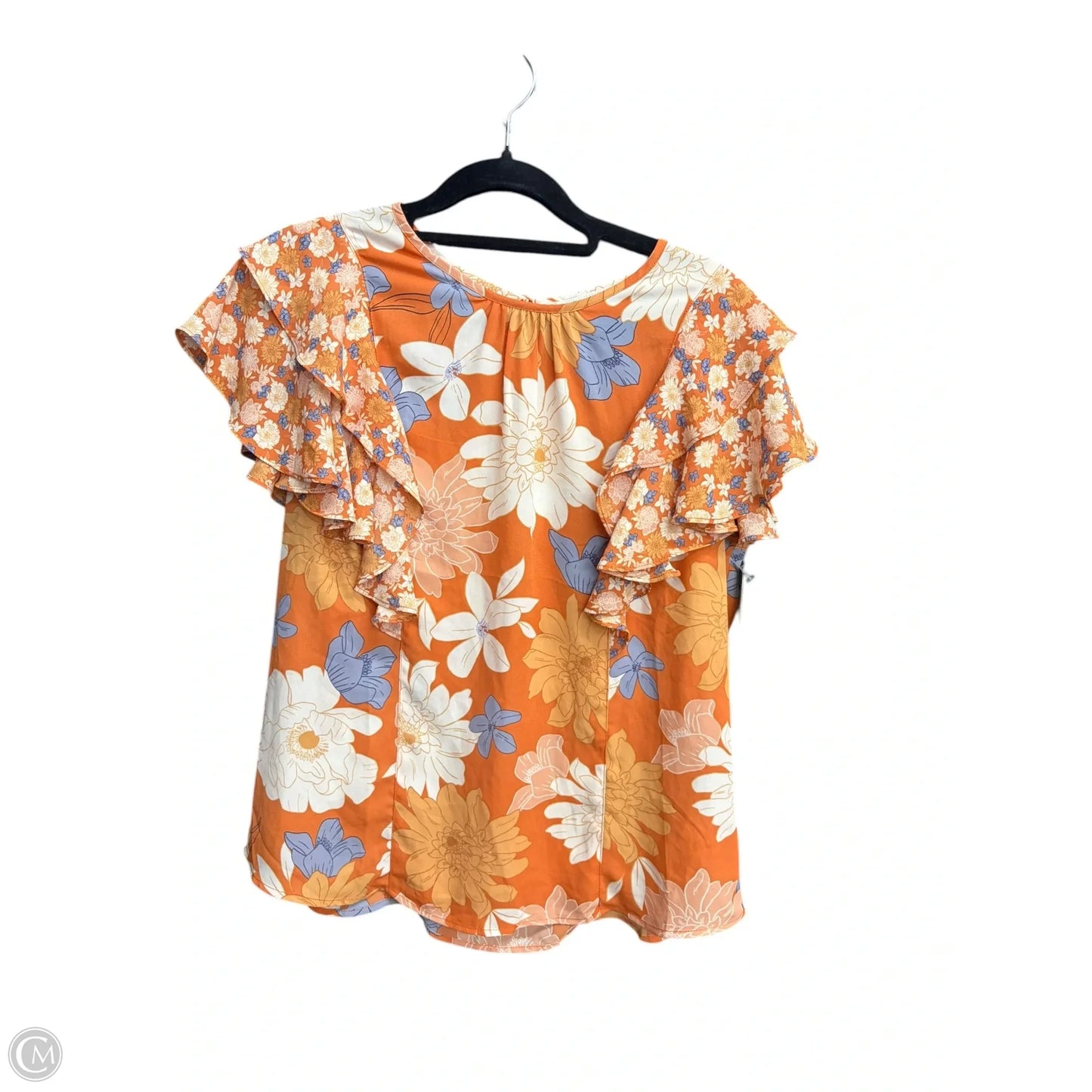 Top Short Sleeve By Dr2 In Floral Print, Size: M