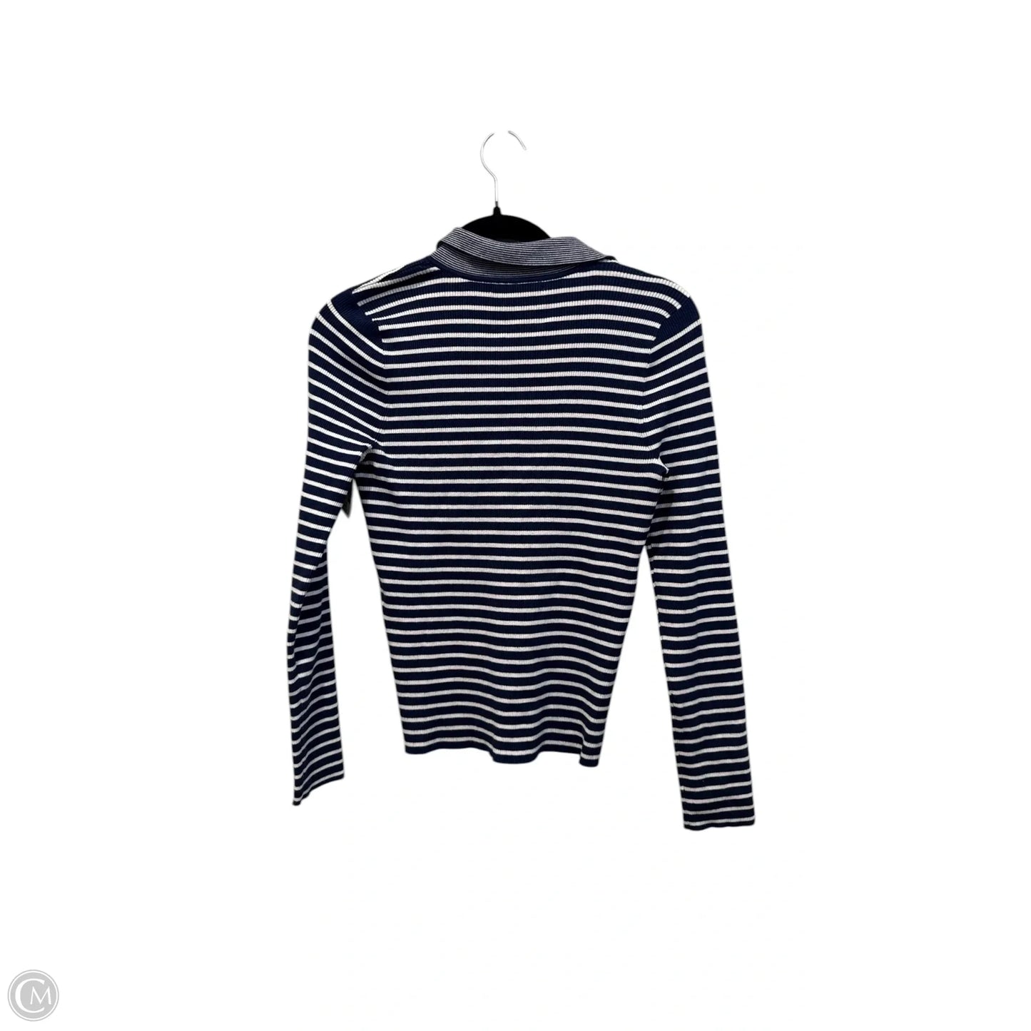 Top Long Sleeve By Madewell In Striped Pattern, Size: M