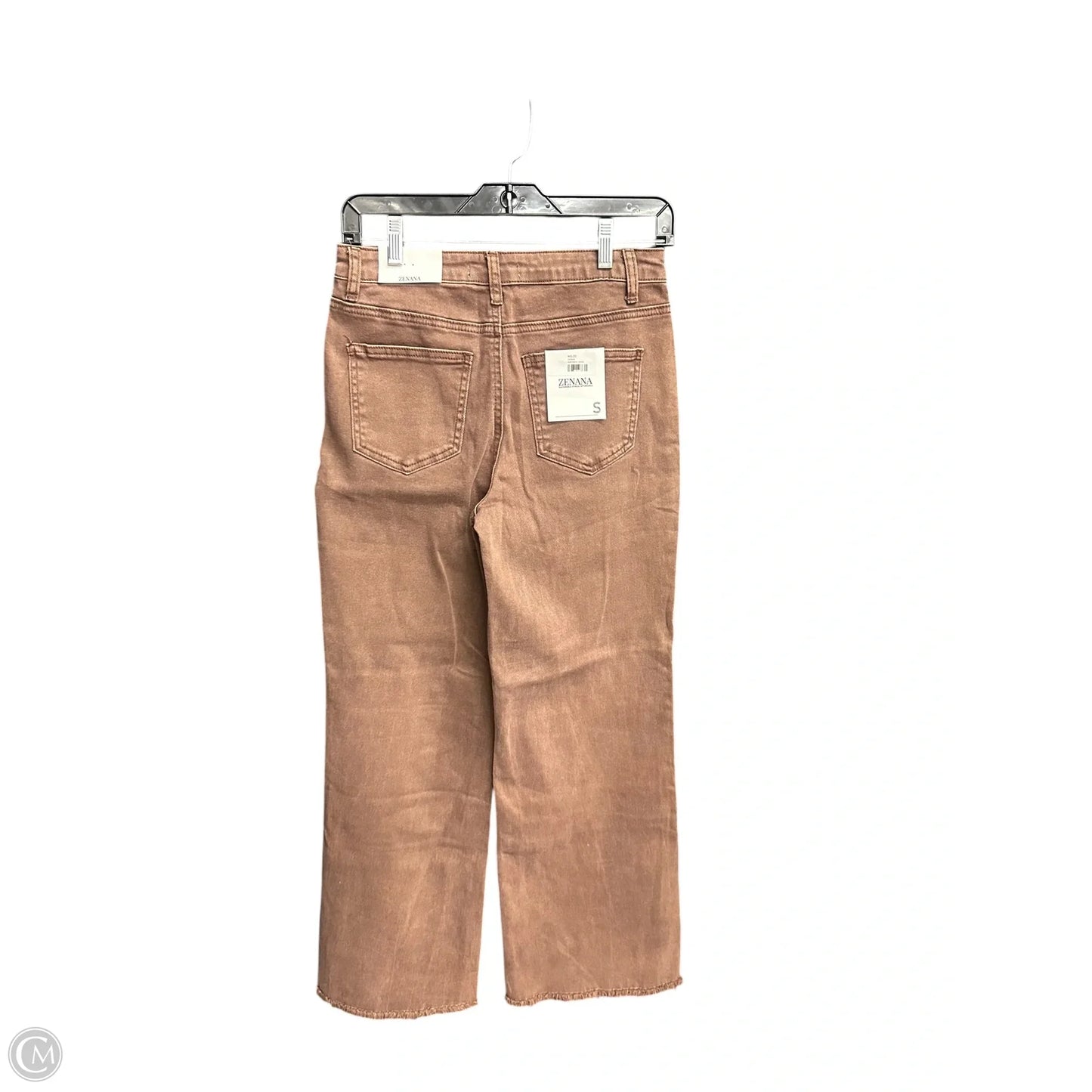 Jeans Straight By Zenana In Brown Denim, Size: 4