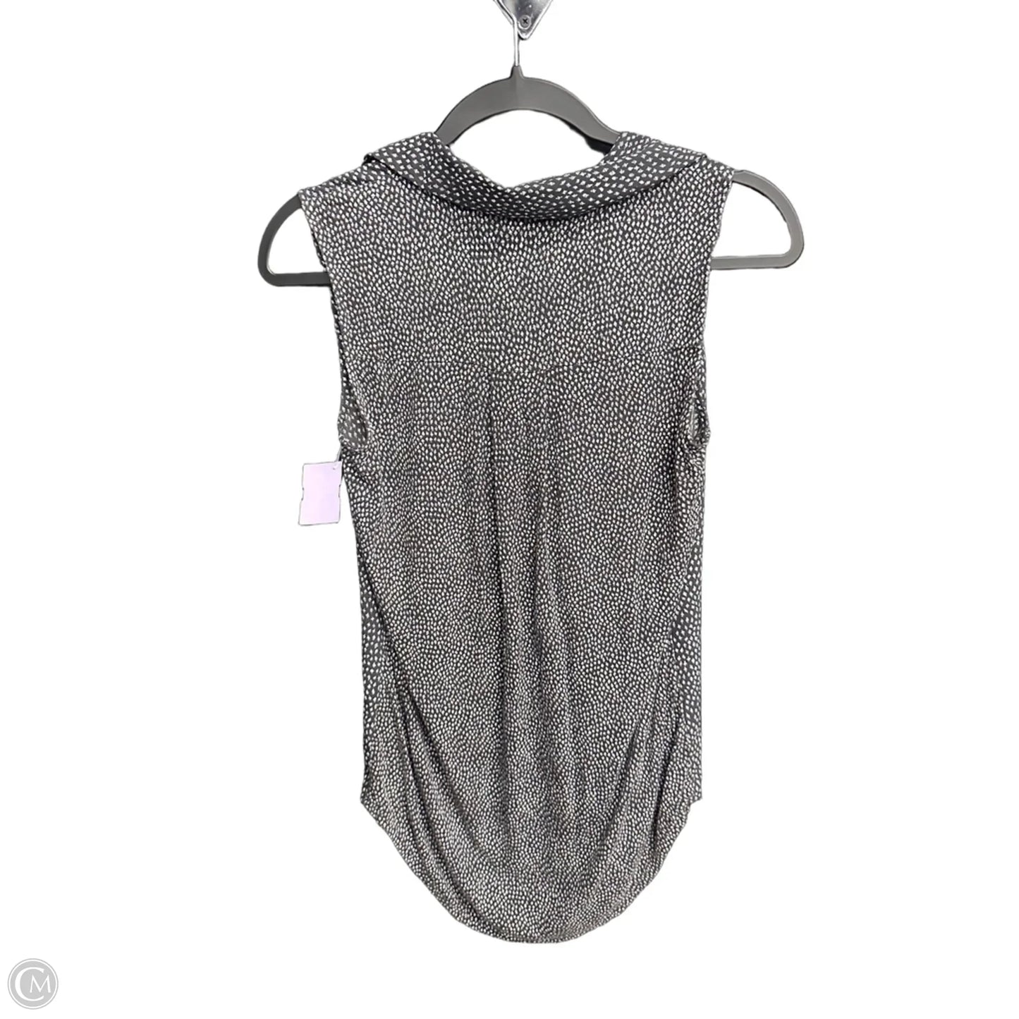 Top Sleeveless By Loft In Grey & White, Size: S