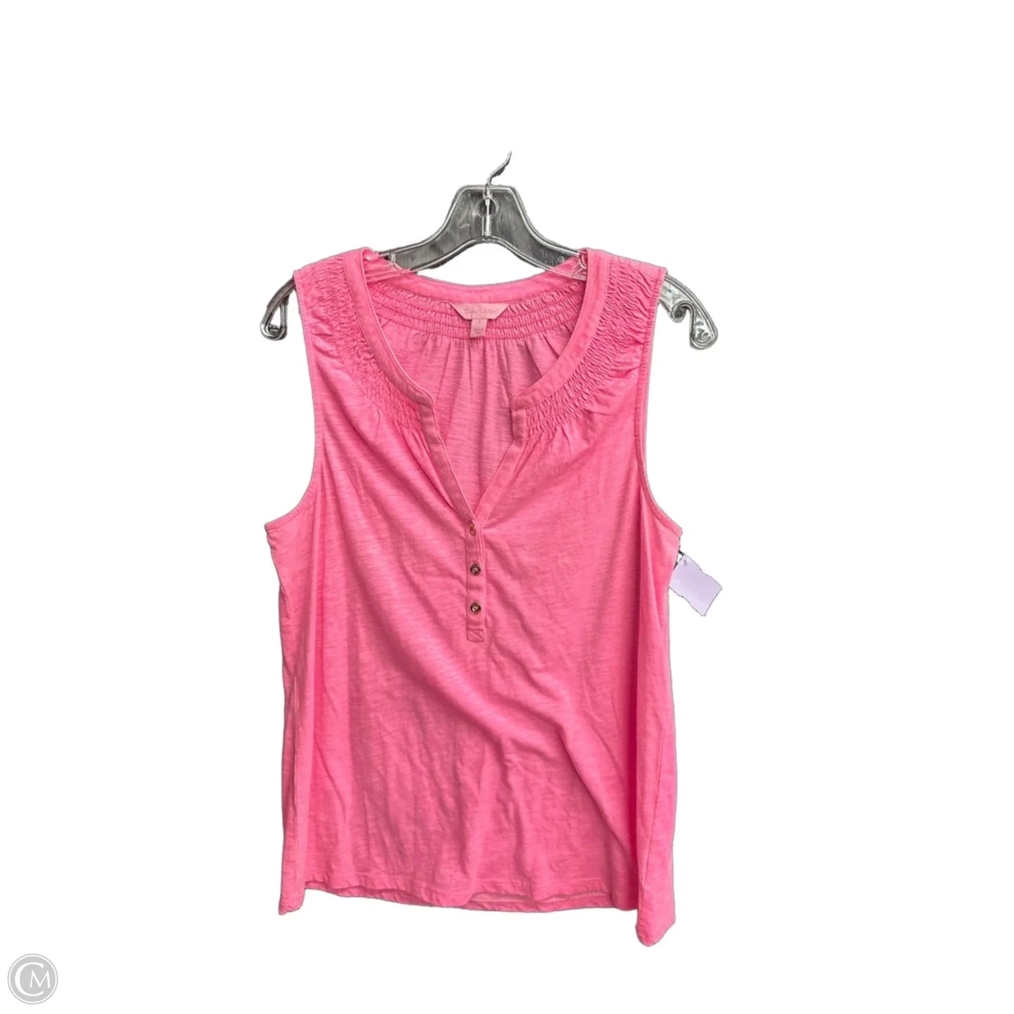 Top Sleeveless Designer By Lilly Pulitzer In Pink, Size: L