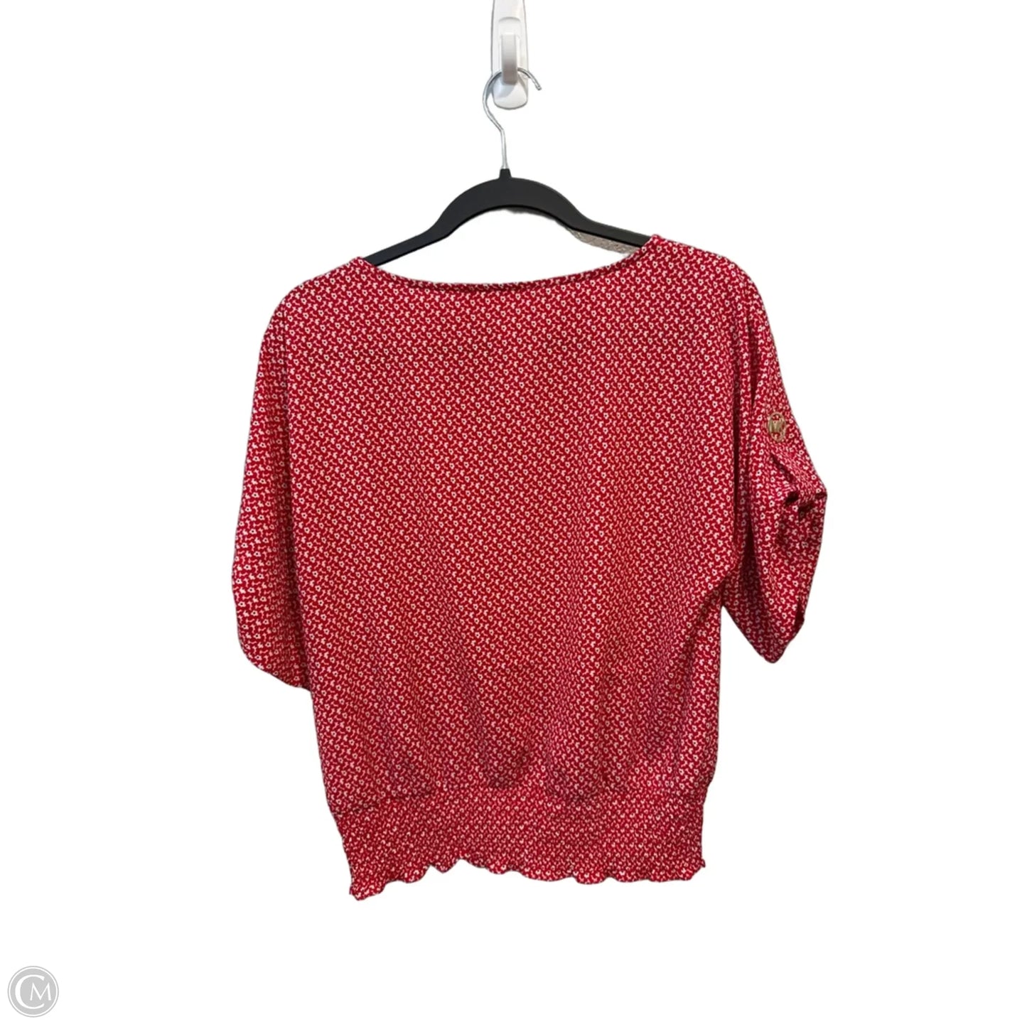 Top Short Sleeve Designer By Michael Kors In Floral Print, Size: S