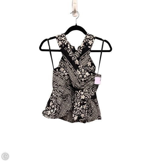 Top Sleeveless By Loft In Black & White, Size: S