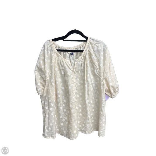 Top Short Sleeve By Universal Thread In Floral Print, Size: Xl