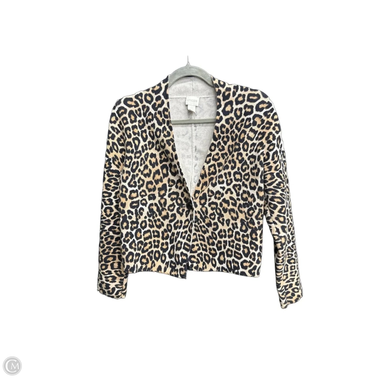 Cardigan By Chicos In Animal Print, Size: S