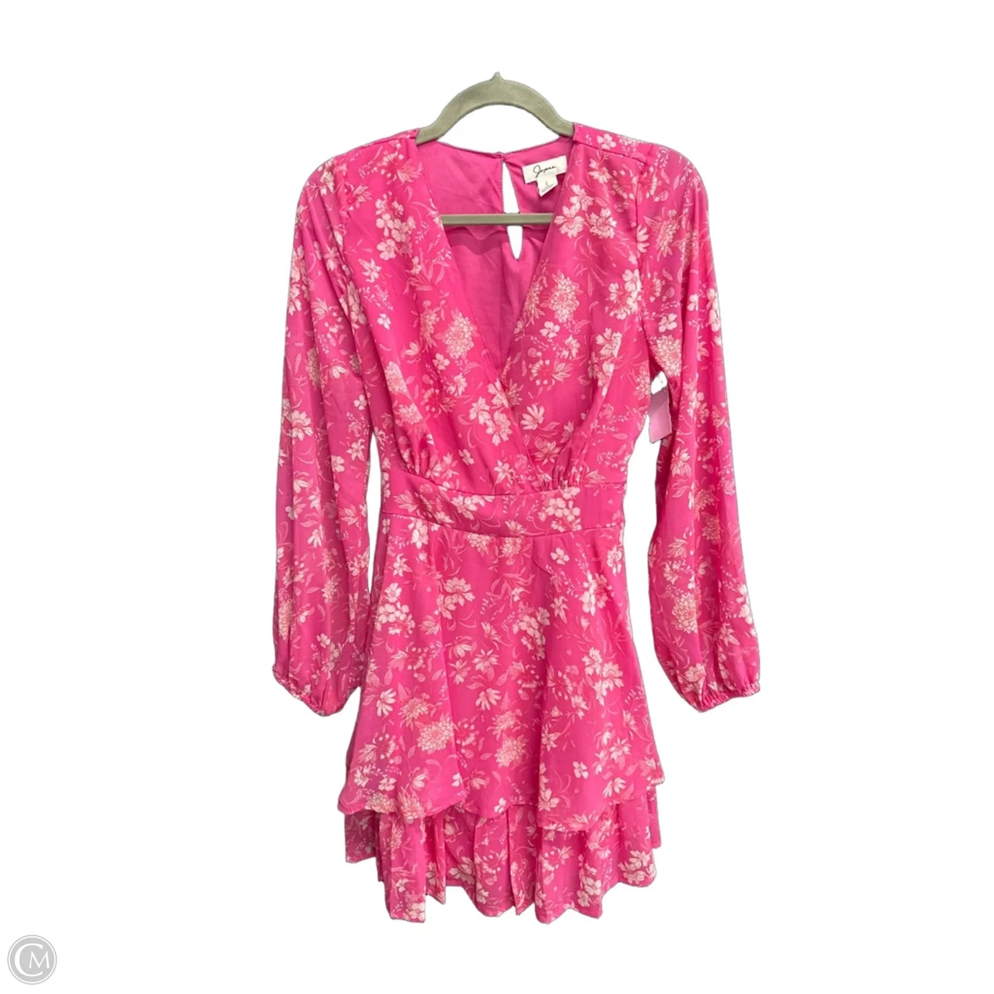 Dress Casual Short By Japna In Pink & White, Size: L