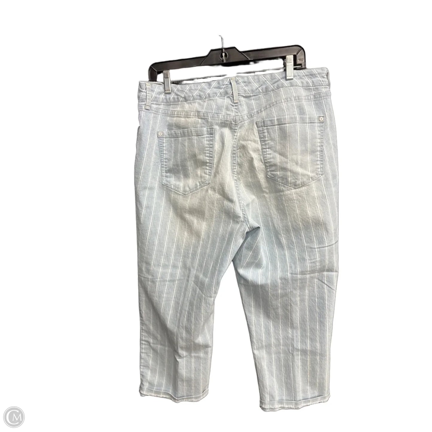 Pants Cropped By Nine West In Striped Pattern, Size: 16