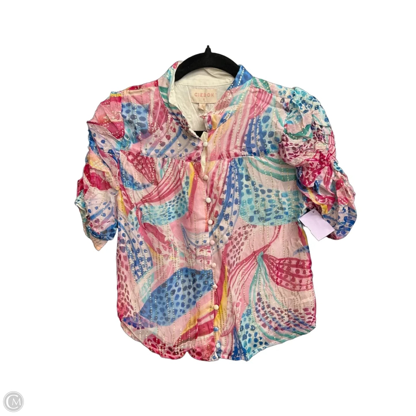 Top Short Sleeve By Clothes Mentor In Floral Print, Size: S