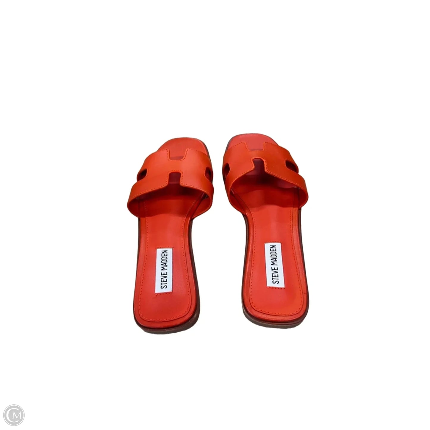Sandals Flip Flops By Steve Madden In Orange, Size: 7.5