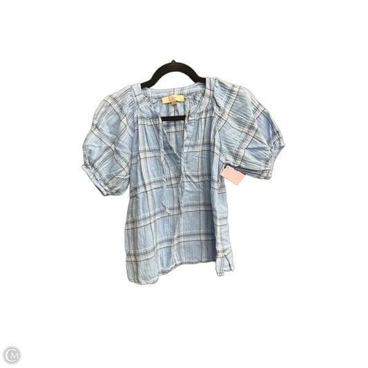 Top Short Sleeve By Loft In Blue, Size: Xxs