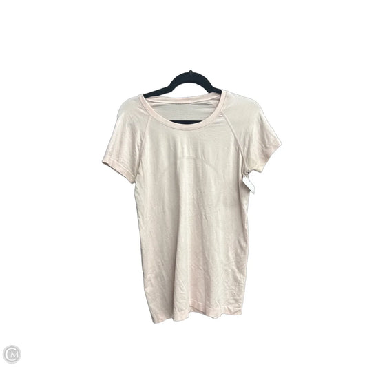 Athletic Top Short Sleeve By Lululemon In Pink, Size: M