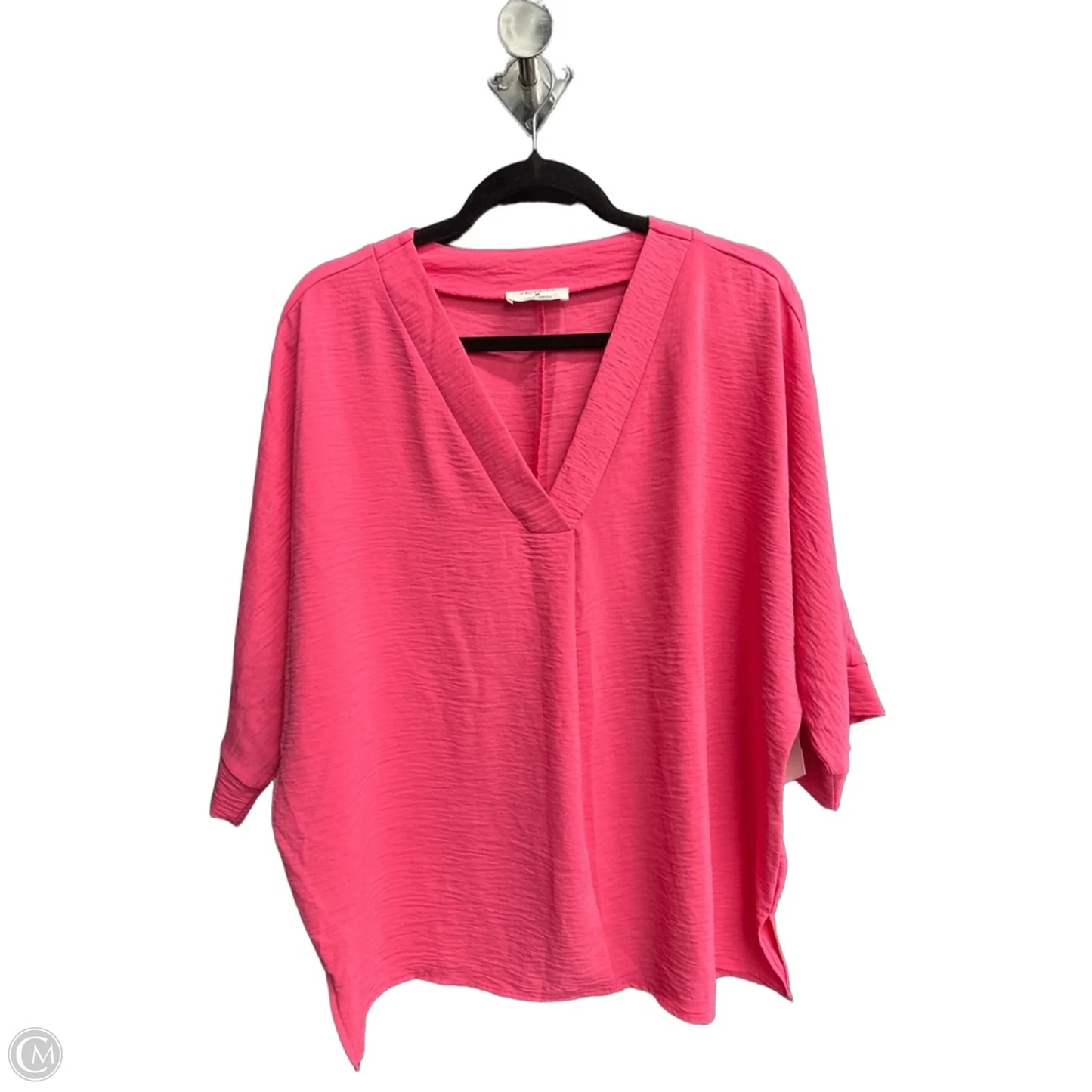 Top 3/4 Sleeve By Zenana In Pink, Size: M
