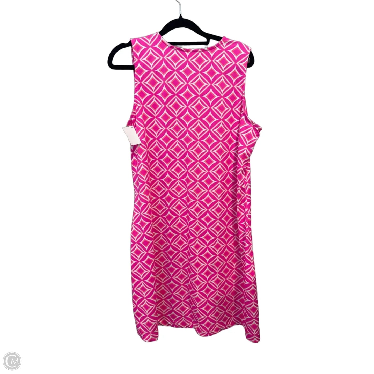 Dress Casual Short By Lulu B In Pink & White, Size: L