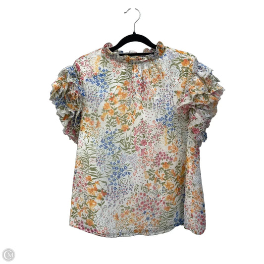 Top Sleeveless By Sugar Lips In Floral Print, Size: M