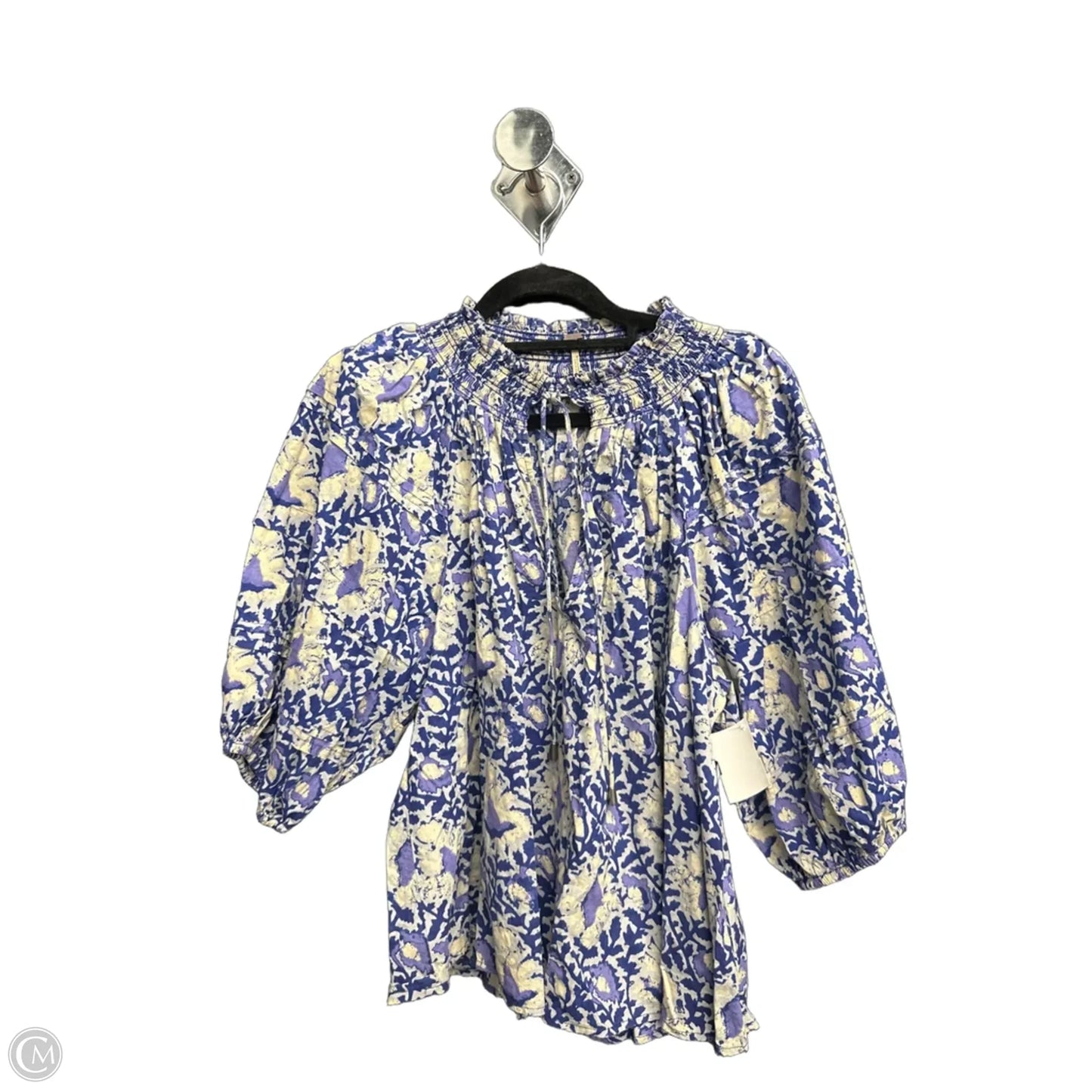 Top Short Sleeve By Free People In Floral Print, Size: S