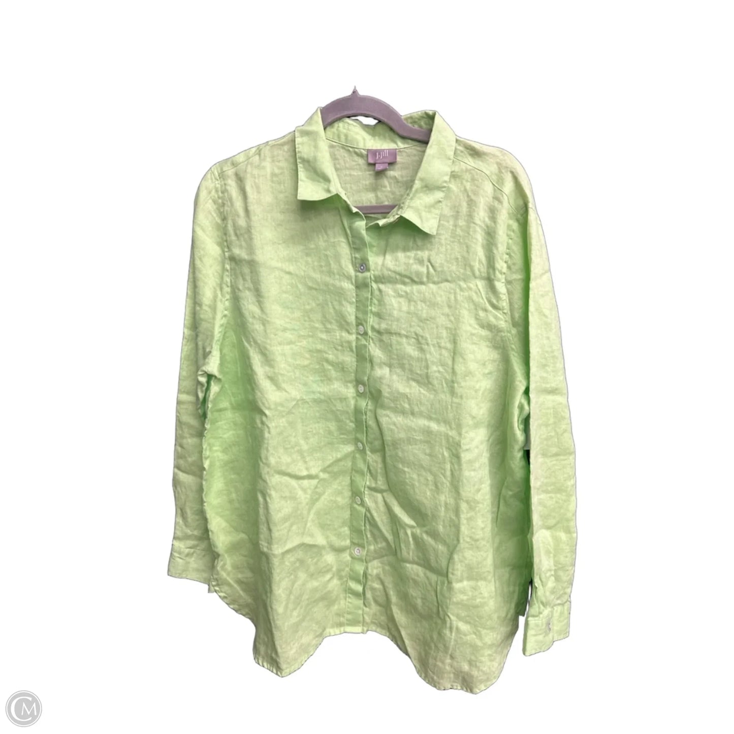 Top Long Sleeve By J. Jill In Green, Size: L