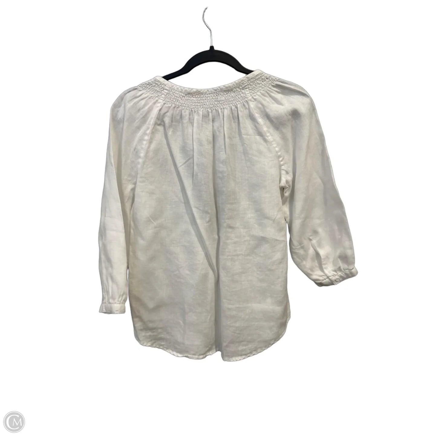 Top Long Sleeve By Jones New York In White, Size: Mp