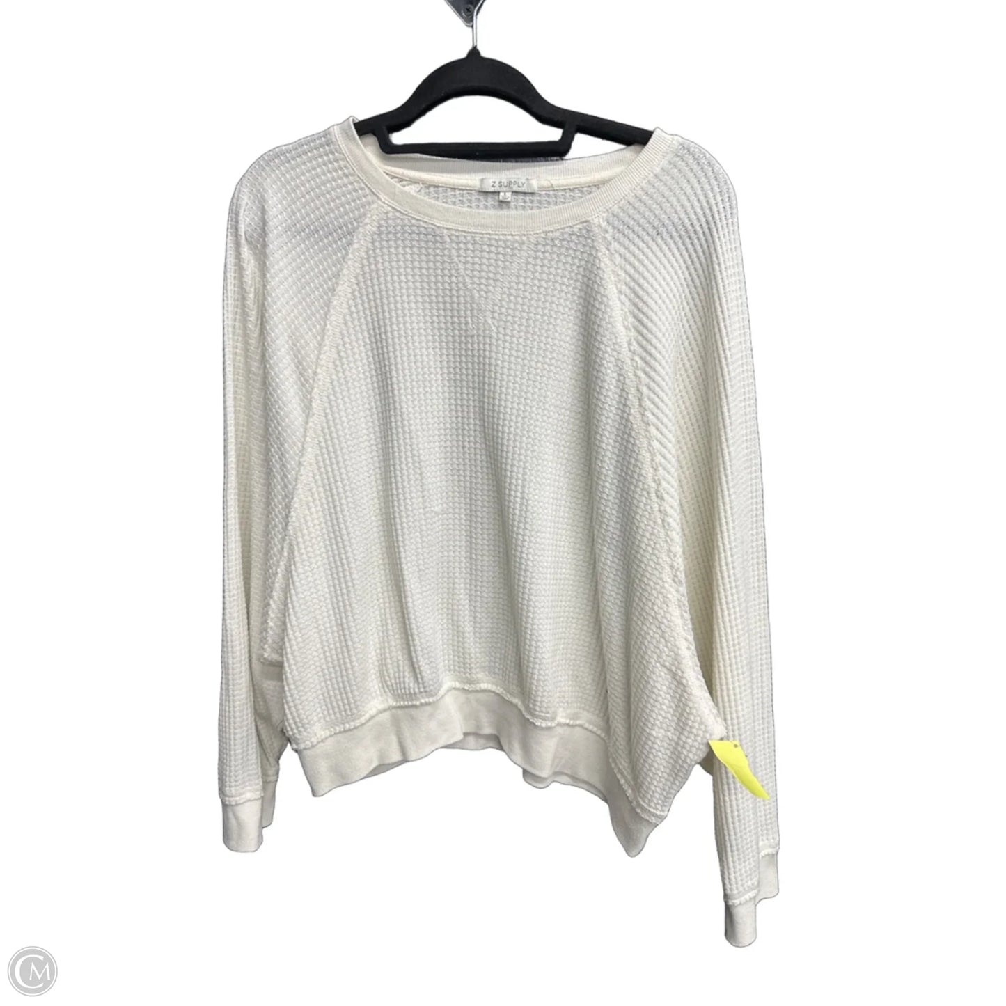 Top Long Sleeve By Z Supply In White, Size: L