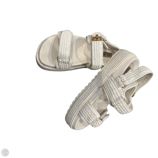 Sandals Heels Platform By Steve Madden In White, Size: 9.5