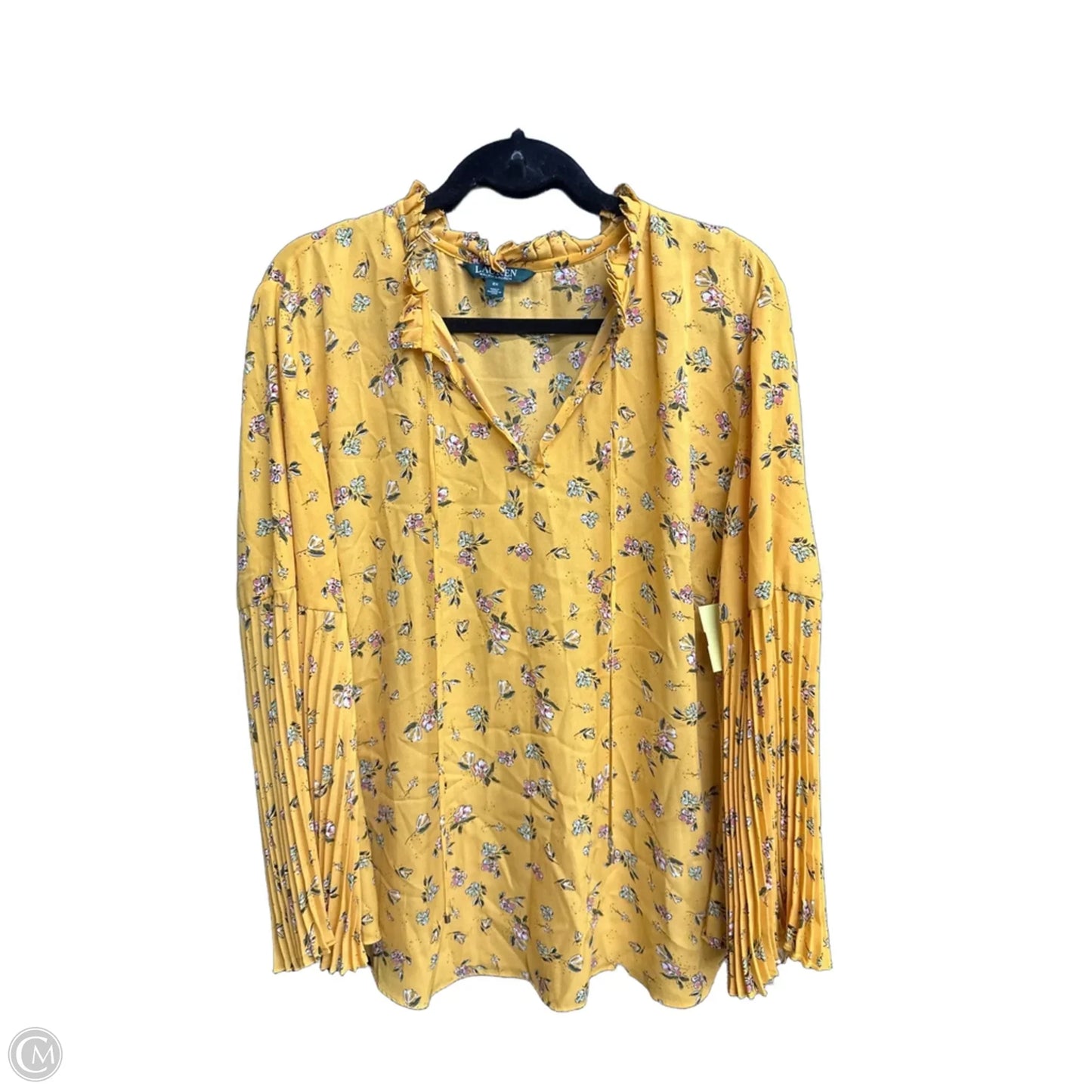 Top Long Sleeve By Ralph Lauren In Floral Print, Size: 2x
