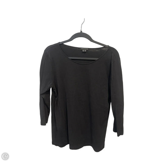 Top Long Sleeve By Theory In Black, Size: M