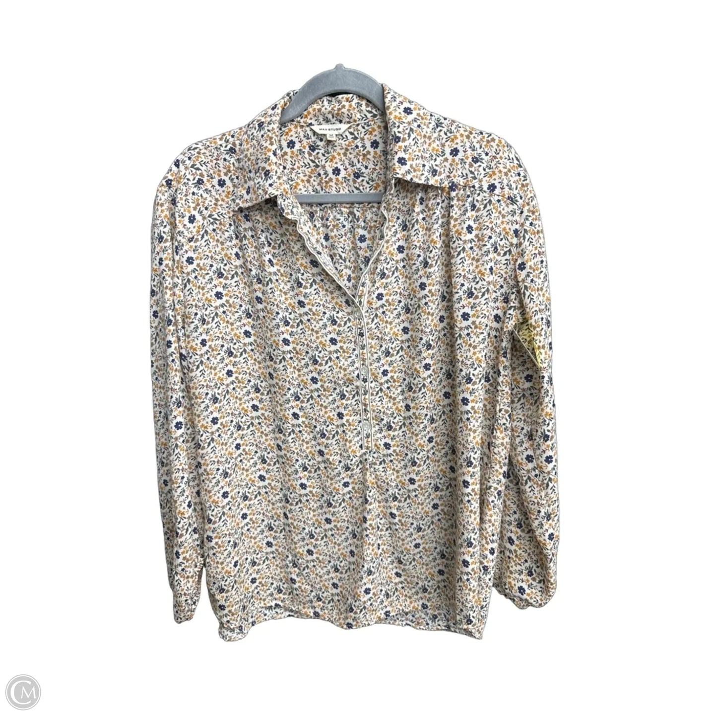 Top Long Sleeve By Max Studio In Floral Print, Size: M