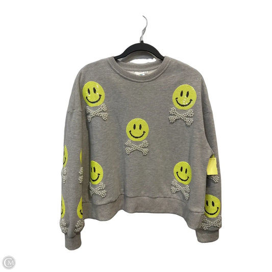Sweatshirt Crewneck By Queen Of Sparkles In Grey, Size: Xs