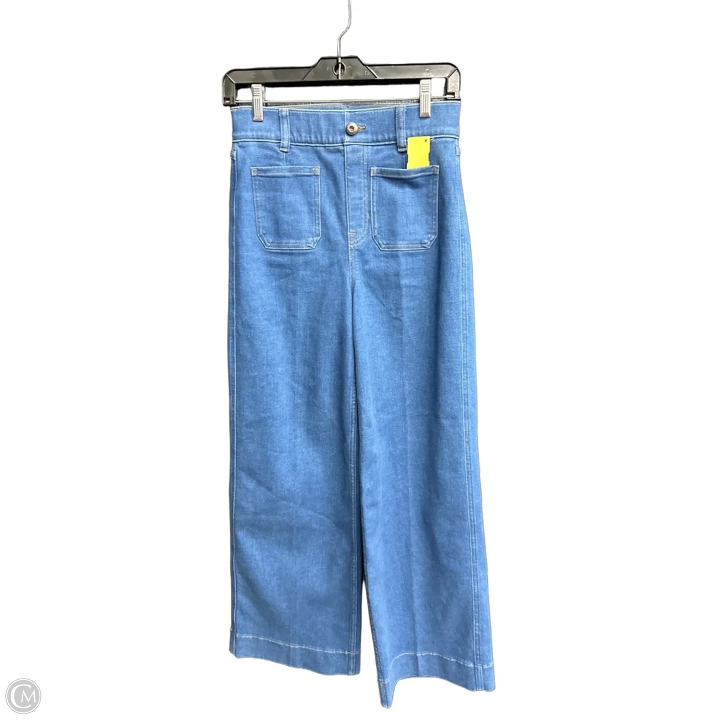 Jeans Wide Leg By Spanx In Blue Denim, Size: 2
