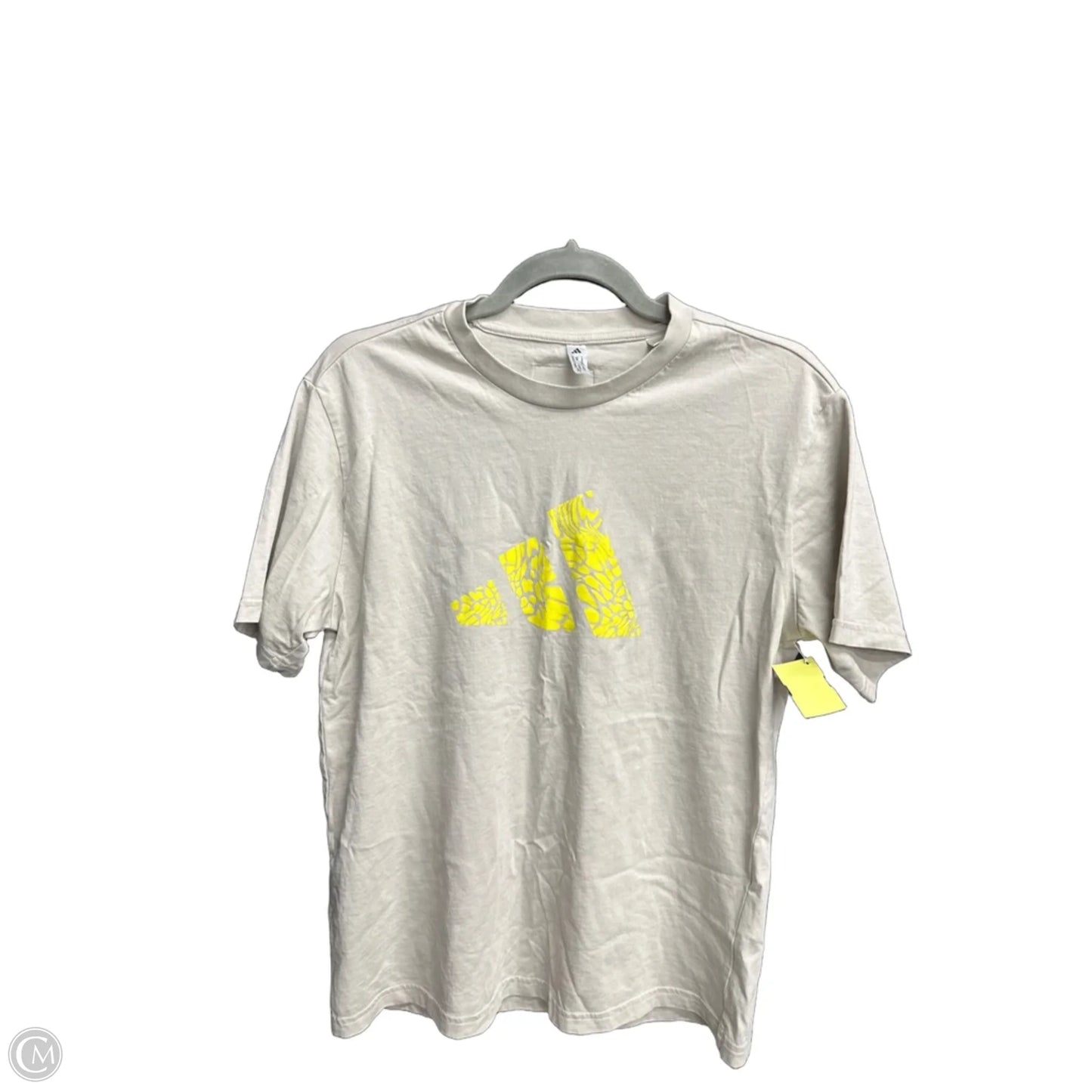 Top Short Sleeve Basic By Adidas In Tan, Size: M