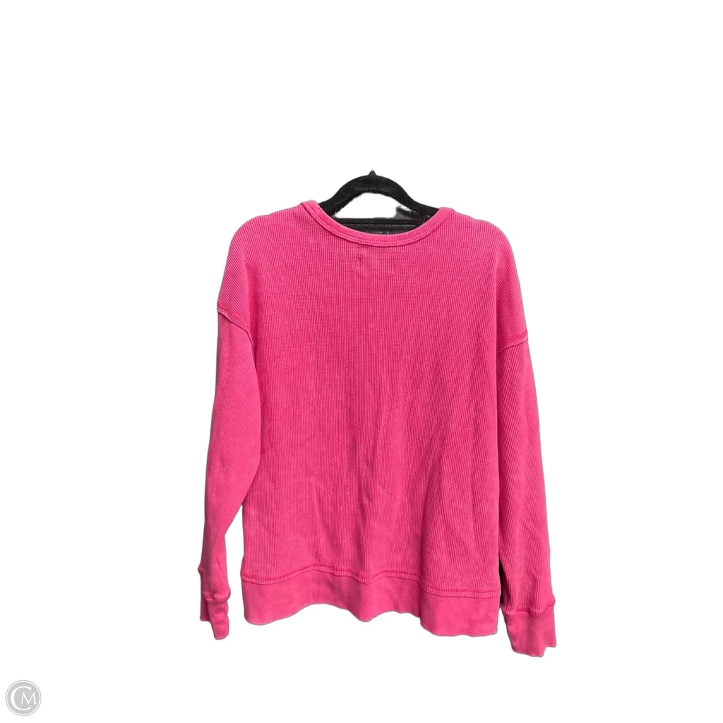 Top Long Sleeve By Seven 7 In Pink, Size: M