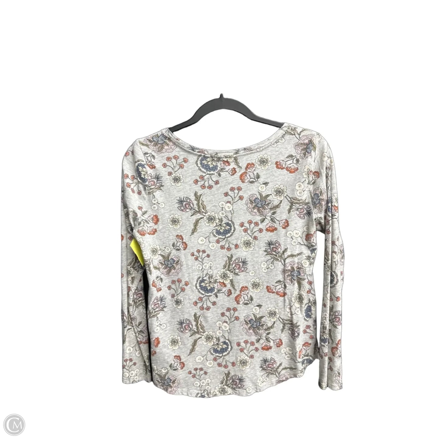 Top Long Sleeve Basic By Loft In Floral Print, Size: S