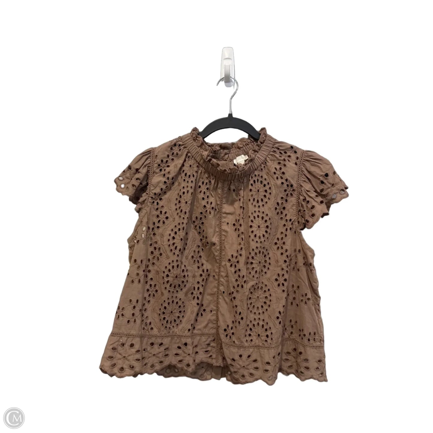 Top Short Sleeve By Clothes Mentor In Brown, Size: L