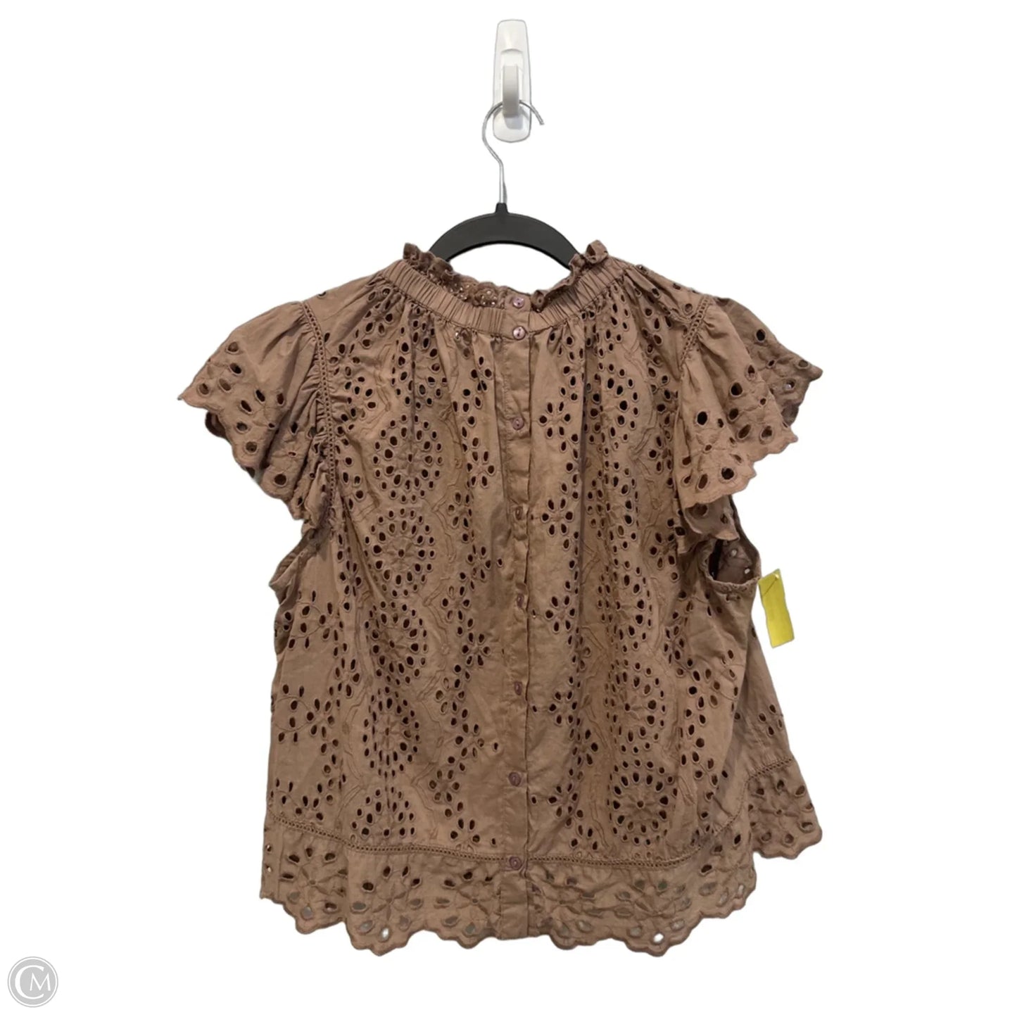 Top Short Sleeve By Clothes Mentor In Brown, Size: L