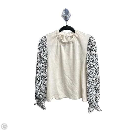 Top Long Sleeve By Thml In Cream, Size: S