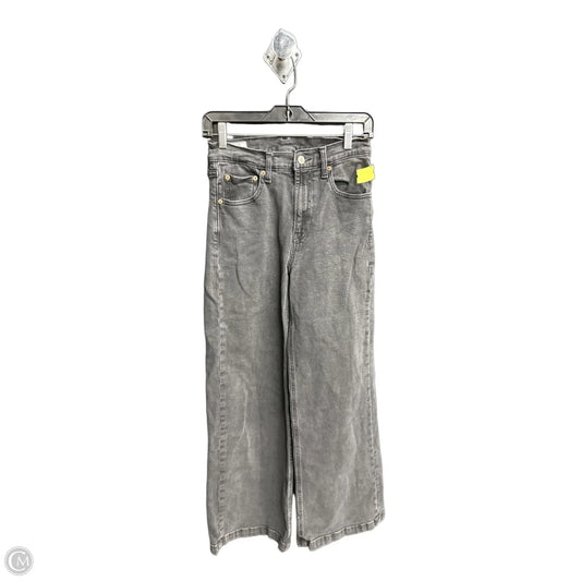 Jeans Wide Leg By Gap In Black Denim, Size: 4