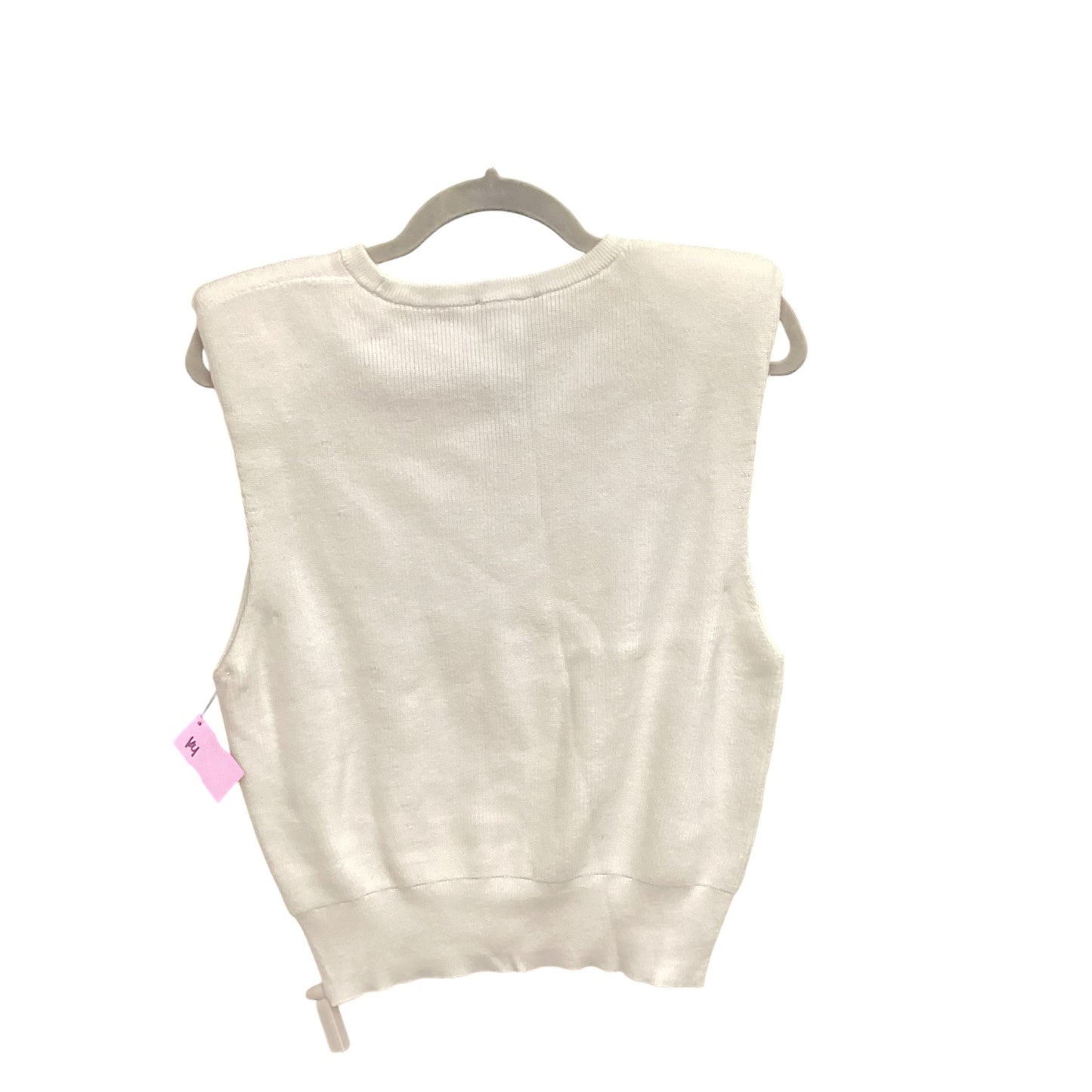 Vest Sweater By Express In White, Size: Xs