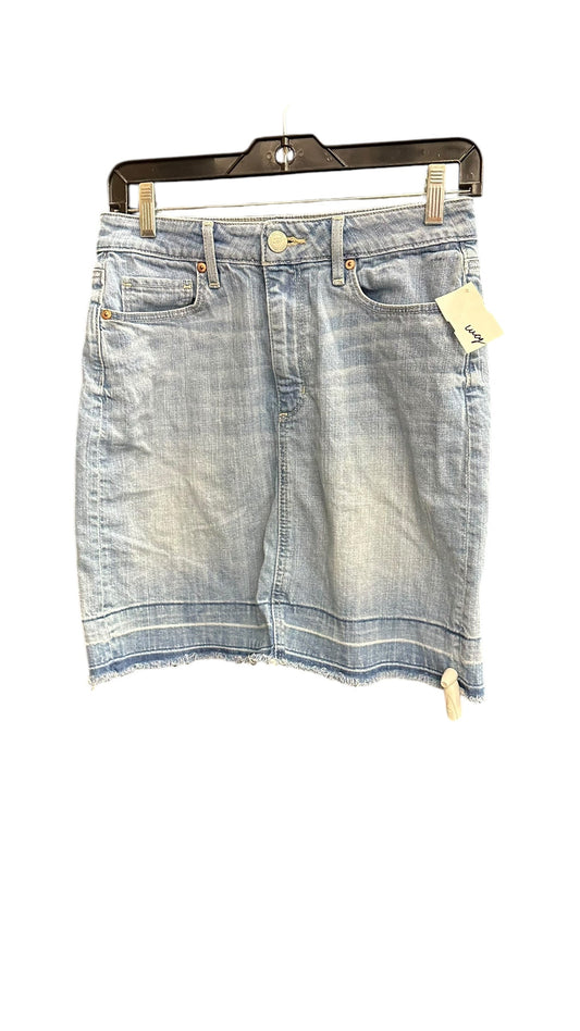 Skirt Mini & Short By Loft In Blue Denim, Size: 2