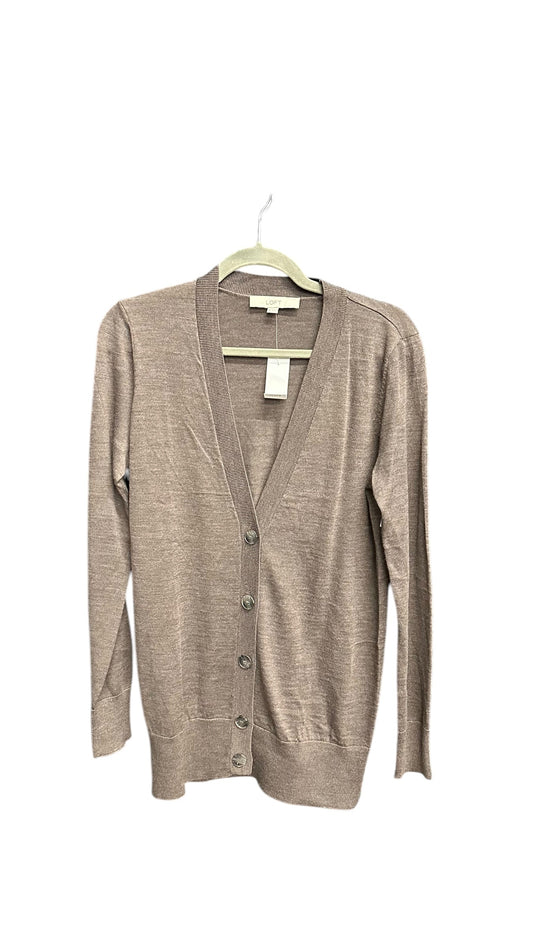 Sweater Cardigan By Loft In Brown, Size: S