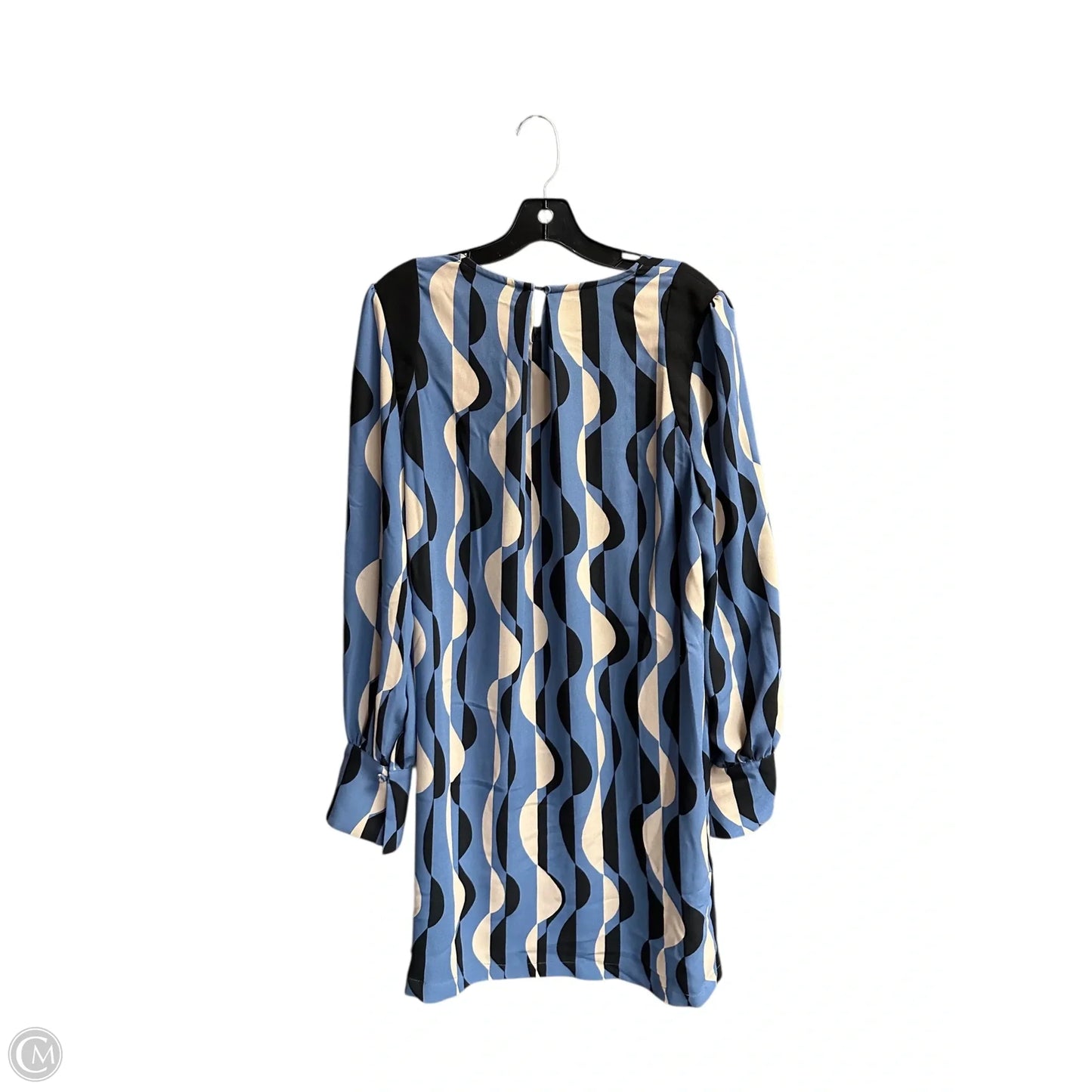 Dress Casual Short By Bcbgmaxazria In Blue & Tan, Size: M