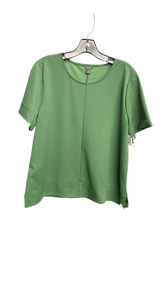 Top Short Sleeve By Ann Taylor In Green, Size: L