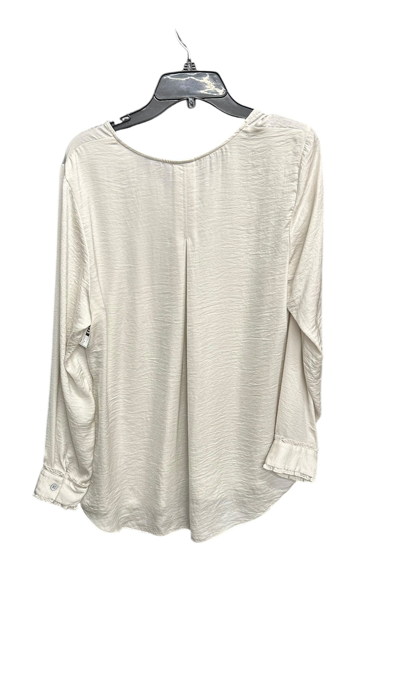 Top Long Sleeve By Cabi In Cream, Size: L