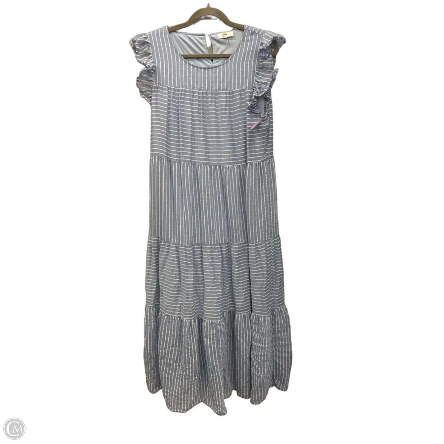 Dress Casual Maxi By Entro In Striped Pattern, Size: L