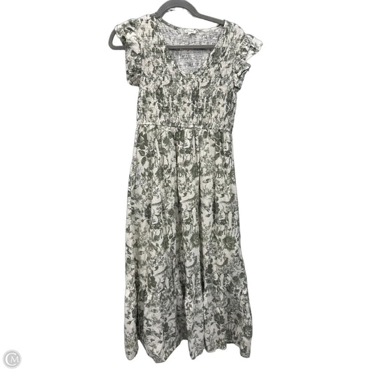 Dress Casual Maxi By Jodifl In Cream & Green, Size: M