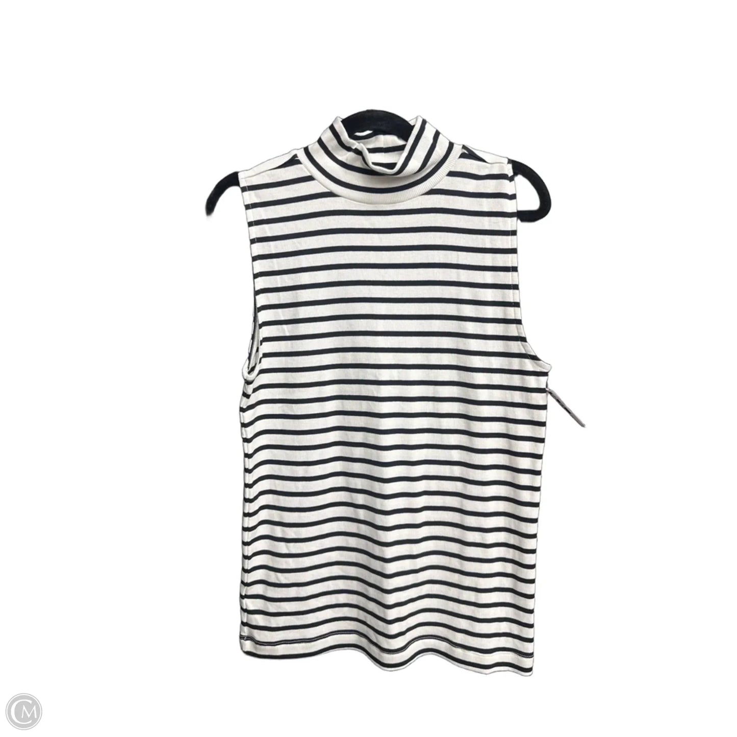 Top Sleeveless By Loft In Striped Pattern, Size: L