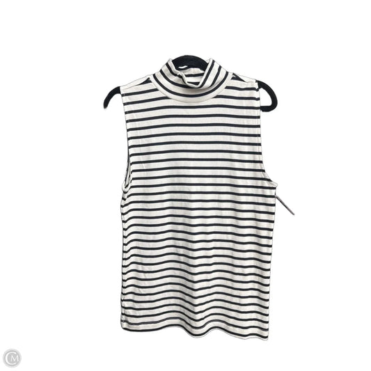 Top Sleeveless By Loft In Striped Pattern, Size: L